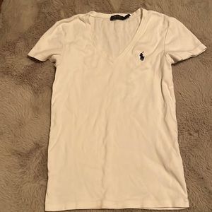 Womens white polo dress shirt